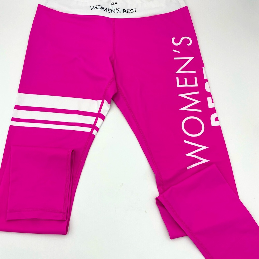 Woman’s Best Workout Leggings-pink and white size Large NWOT